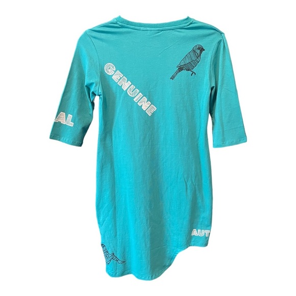 NWT KAPPA AUTHENTIC GRAPHIK TEZ DRESS – TEAL Sz M - Picture 5 of 5